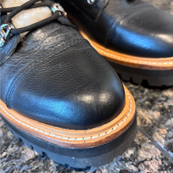 Marc Fisher LTD Idella Black Leather Shearling Boots - Picture 9 of 9